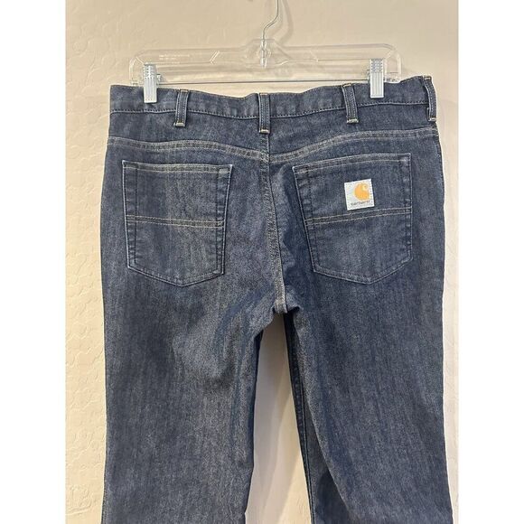Carhartt 393-83 Relaxed Fit Women's Work Jean Size 6 Tall Dark Wash Work Wear - Picture 5 of 8
